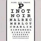 Wine Variety Eye Chart Tin Sign - A Fun and Functional Wall Decor